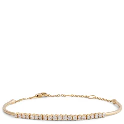 Adjustable Diamond Bar Bracelet, 14K Yellow Gold Sale