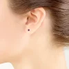 Amethyst Stud Earrings 14K