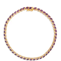 Amethyst Tennis Bracelet, 14K Yellow Gold Online