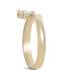Asymmetrical Solitaire Oval Diamond Engagement Ring, 14K Yellow Gold Best