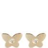 Baby Butterfly Shaped Earrings, 14K Yellow Gold Discount