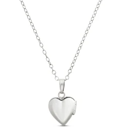Baby Heart Diamond Locket in Sterling Silver Hot