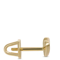 Baby Heart Diamond Studs, 14K Yellow Gold New