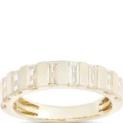 Baguette Diamond Band, 1 Carat Total Weight, 14K Yellow Gold Hot