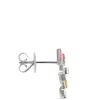 Baguette Rainbow Sapphire Earrings, 14k White Gold Best