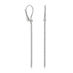 Bar Dangle Diamond Earrings 14K