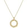 Beaded Circle Pendant Necklace, 14K Yellow Gold Best