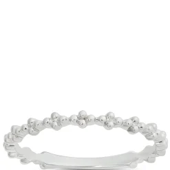 Beaded Cluster Band, 14K White Gold Hot
