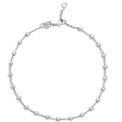 Beaded Station Bracelet, 14K White Gold Outlet