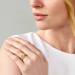 Bella Ponte Bridal Band, 1/10 Total Carat Weight, 14K Yellow Gold Discount