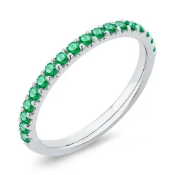 Bella Ponte Emerald Tiger Band, 14K White Gold Discount