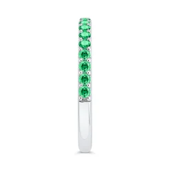 Bella Ponte Emerald Tiger Band, 14K White Gold Discount