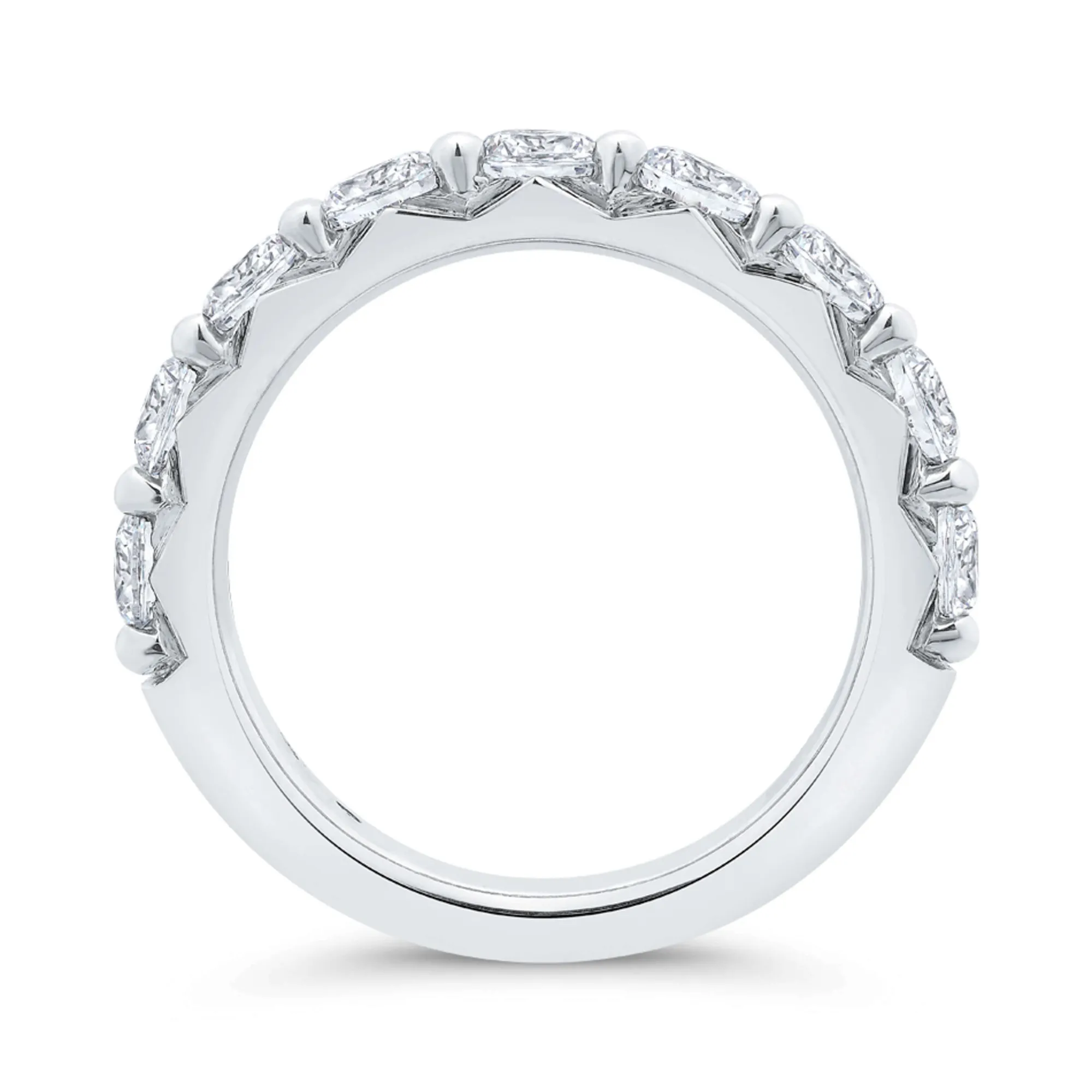 Bella Ponte French Pave Diamond and Platinum Bridal Ring, 2 ctw Discount