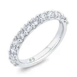 Bella Ponte French Pave Diamond and Platinum Bridal Ring, 1 ctw