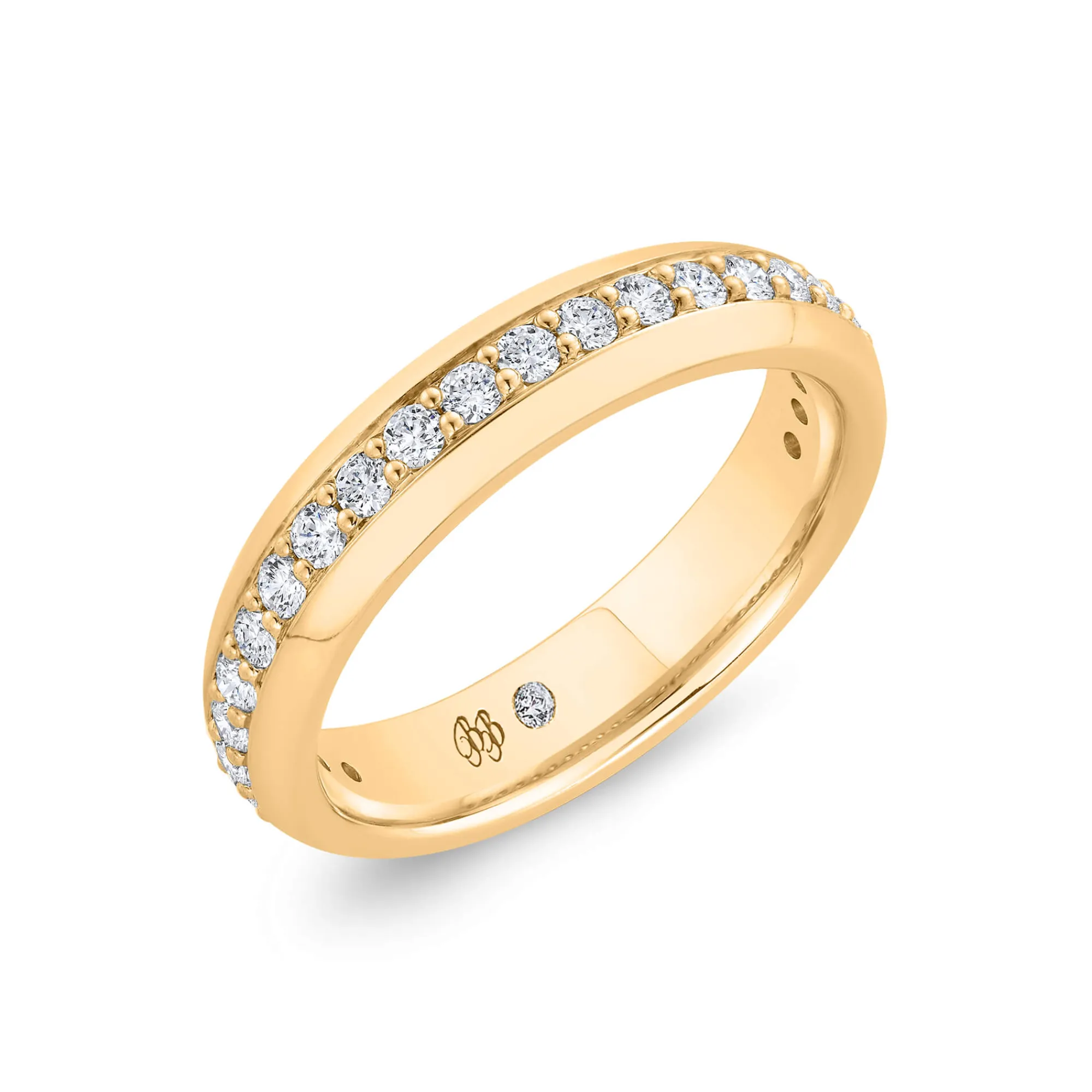 Bella Ponte Knife Edge Diamond Ring, ½ Carat Total Weight 14K Yellow Gold New