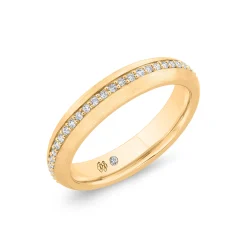 Bella Ponte Polished Knife Edge Diamond Bridal Ring, 14K Yellow Gold Outlet
