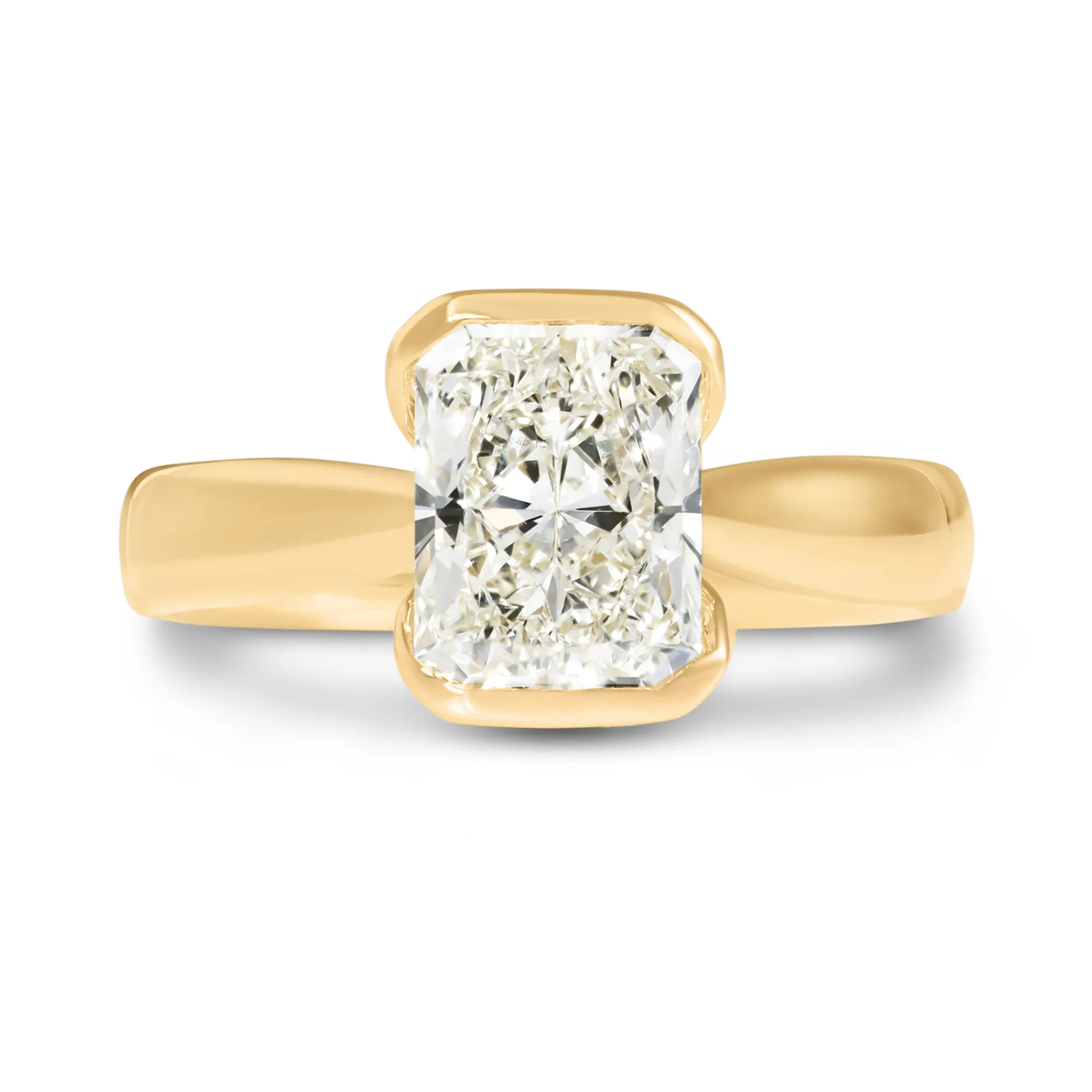 Bella Ponte Radiant Cut Engagement Ring, 2-¼ Carat, 18K Yellow Gold Outlet