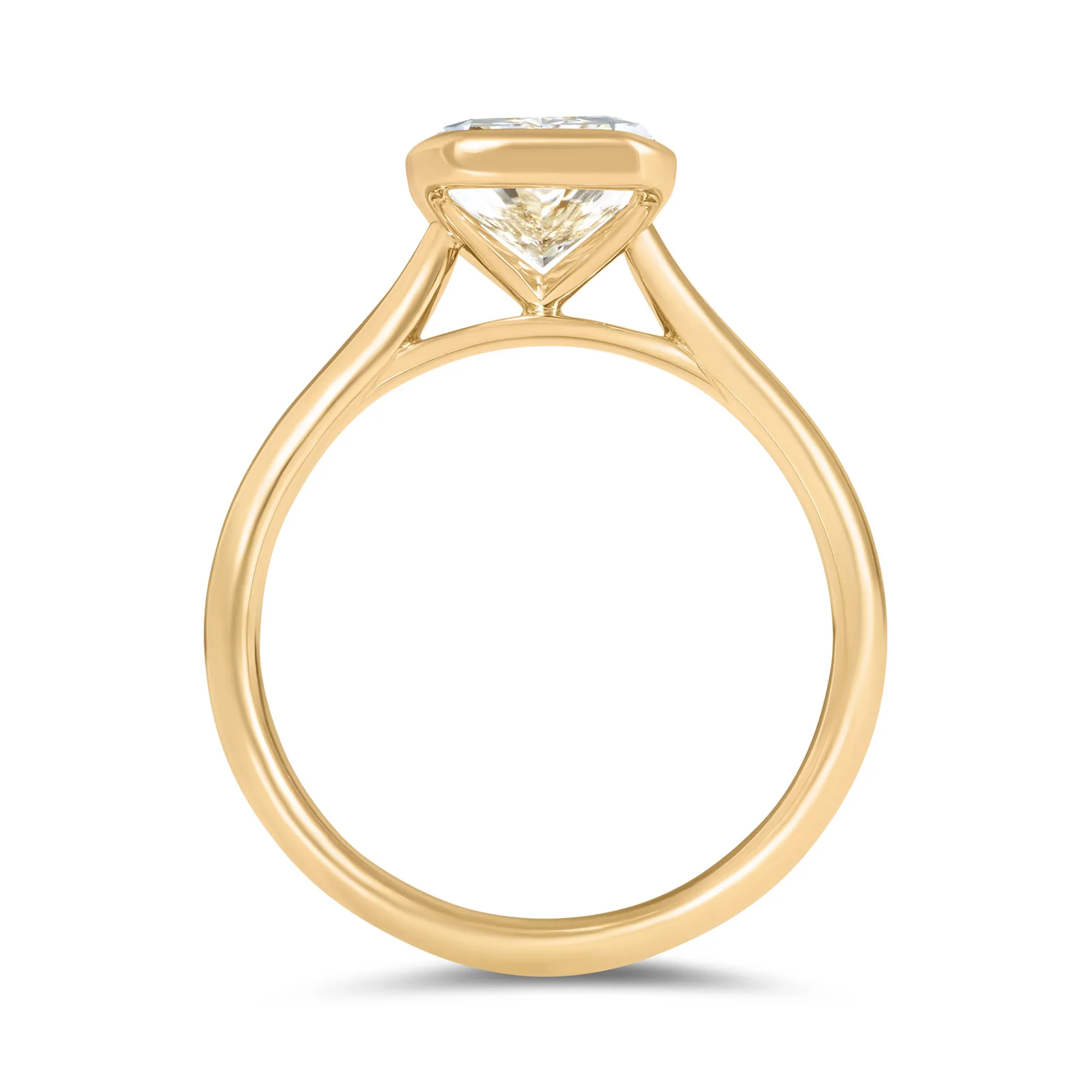 Bella Ponte Radiant Cut Engagement Ring, 2-¼ Carat, 18K Yellow Gold Outlet
