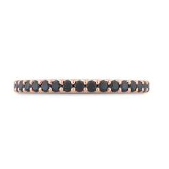 Bella Ponte Rose Gold Black Diamond Band 14K Discount