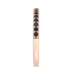 Bella Ponte Rose Gold Black Diamond Band 14K Discount