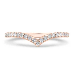 Bella Ponte Rose Gold Diamond Band 14K Clearance
