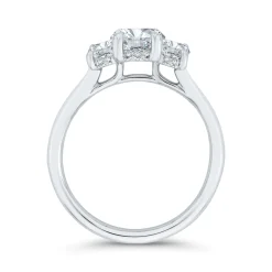 Bella Ponte 3-Stone Emerald Cut Diamond Engagement Ring in Platinum