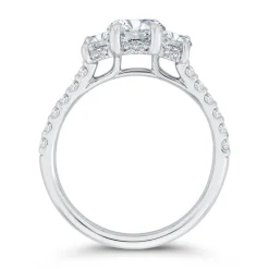 Bella Ponte 3-Stone Emerald Cut Diamond Engagement Ring, 14K White Gold Best