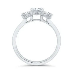 Bella Ponte 3-Stone Oval Cut Diamond Engagement Ring in Platinum Best