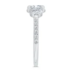 Bella Ponte 3-Stone Oval Diamond Engagement Ring 14K Clearance