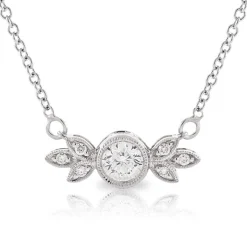 Signature Ben Bridge Diamond Bezel Set Diamond Necklace 18K Outlet
