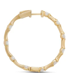 Signature Ben Bridge Diamond Inside-Out Hoops, 18K Yellow Gold Outlet