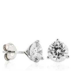 Signature Ben Bridge Diamond Studs, 2 Carat Total Weight, in 18K White Gold Online