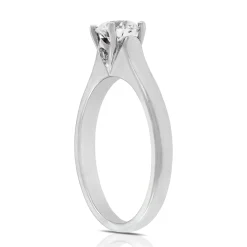 Signature Ben Bridge Diamond Solitaire Engagement Ring 18K White Gold