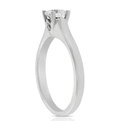Signature Ben Bridge Diamond Solitaire Engagement Ring 18K White Gold Best