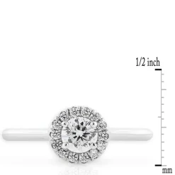 Signature Ben Bridge Diamond Halo Ring 18K Clearance