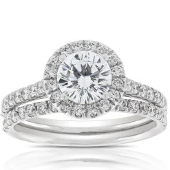 Signature Ben Bridge Diamond Bridal Set 18K Outlet
