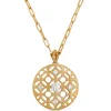 Signature Ben Bridge Diamond Pendant Necklace on Paperclip Chain, 18K Yellow Gold Outlet