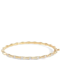 Signature Ben Bridge Hinged Diamond Bangle Bracelet, 18K Yellow Gold Online