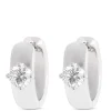 Signature Ben Bridge Solitaire Diamond Hoop Earrings, Platinum Discount