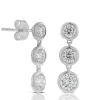 Signature Ben Bridge Triple Bezel Set Diamond Dangle Earrings 18K Clearance
