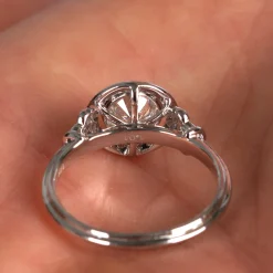 Bezel Halo Diamond Engagement Ring 14K Sale