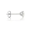 Bezel Set Classic Round Diamond Studs, ½ Carat, 14K White Gold Outlet