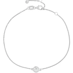 Bezel Set Diamond Bracelet, 14K White Gold Discount