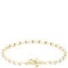 Bezel Set Diamond Tennis Bracelet, 7-inches, 14K Yellow Gold Clearance