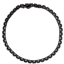 Black Diamond Bracelet, Rhodium Plated Sterling Silver Clearance