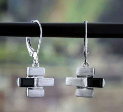 Black Onyx Dangle Earrings Hot