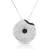 Black Spinel Lily Pad Necklace in Sterling Silver Best