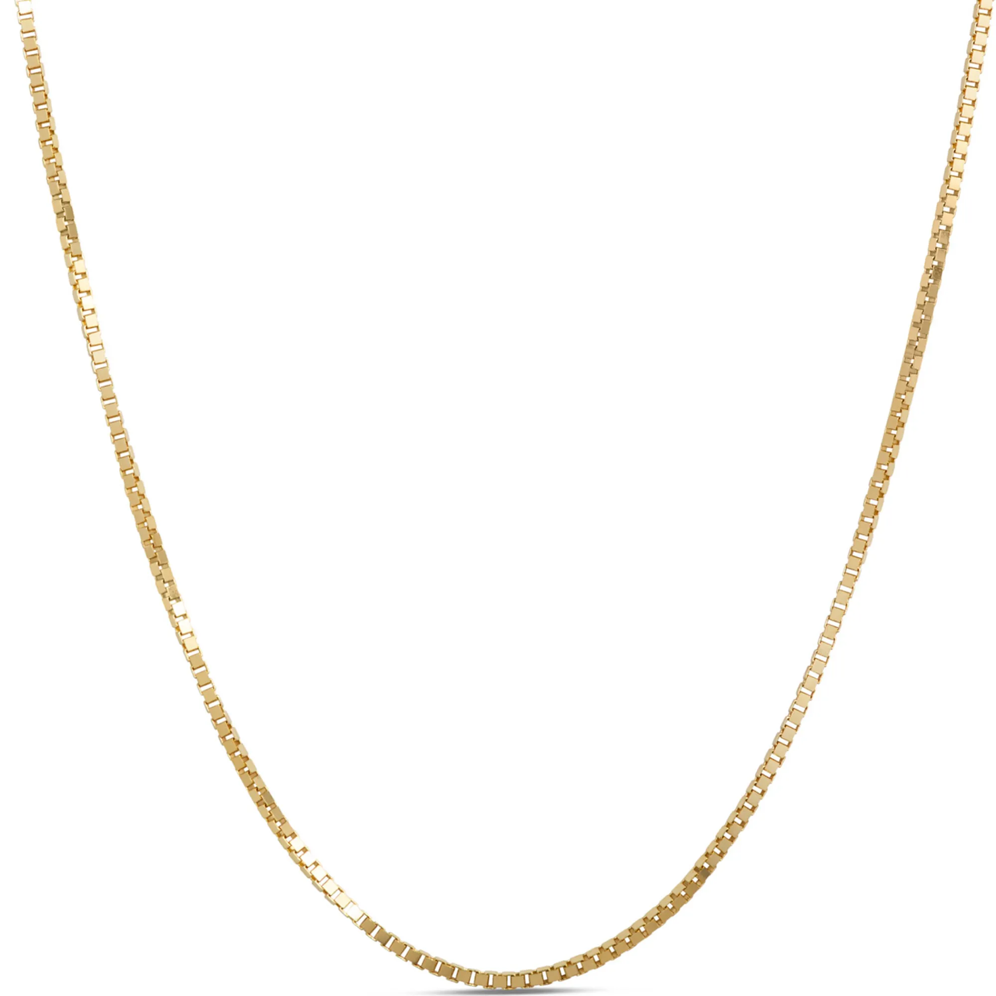 Box Link Necklace, 14K Yellow Gold Best