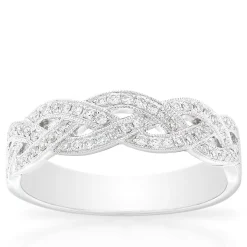 Braid Diamond Ring 14K Hot