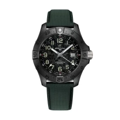 Breitling Avenger Automatic GMT Night Mission Black Dial Watch, 44 mm Clearance